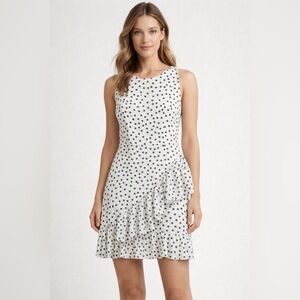 Lauren Ralph Lauren Polka Dot Ruffle Mini Dress Size 4